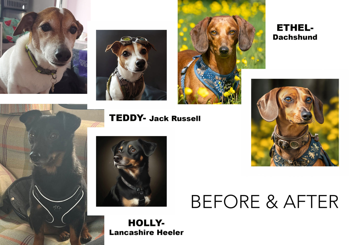 Steampunk Custom Dog Portrait & Print