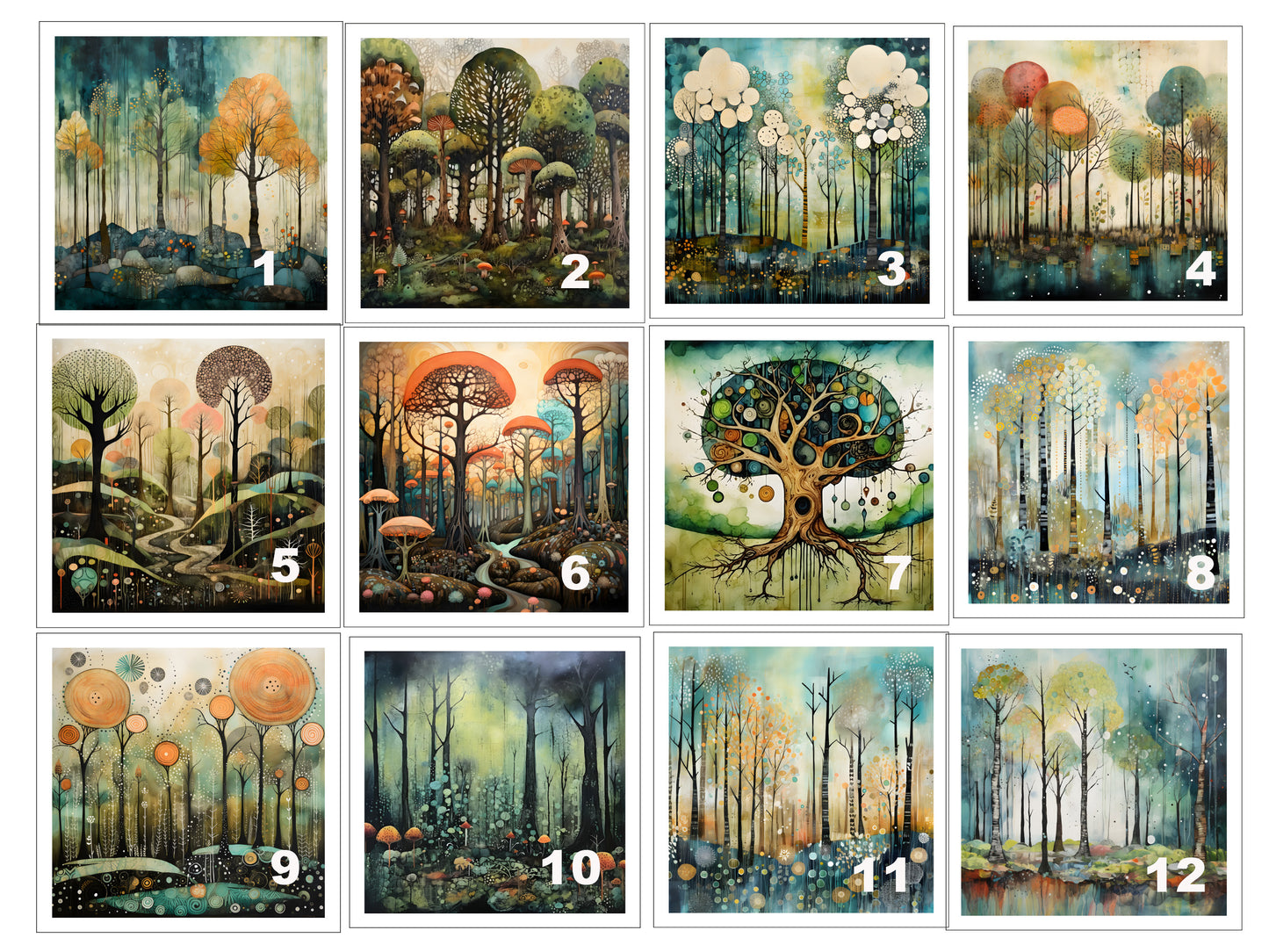 The Abstract Forest Card Collection