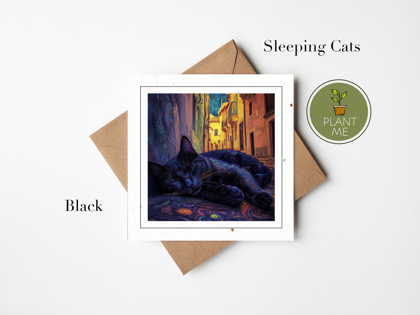 The Sleeping Street Cats Collection -Square Cards