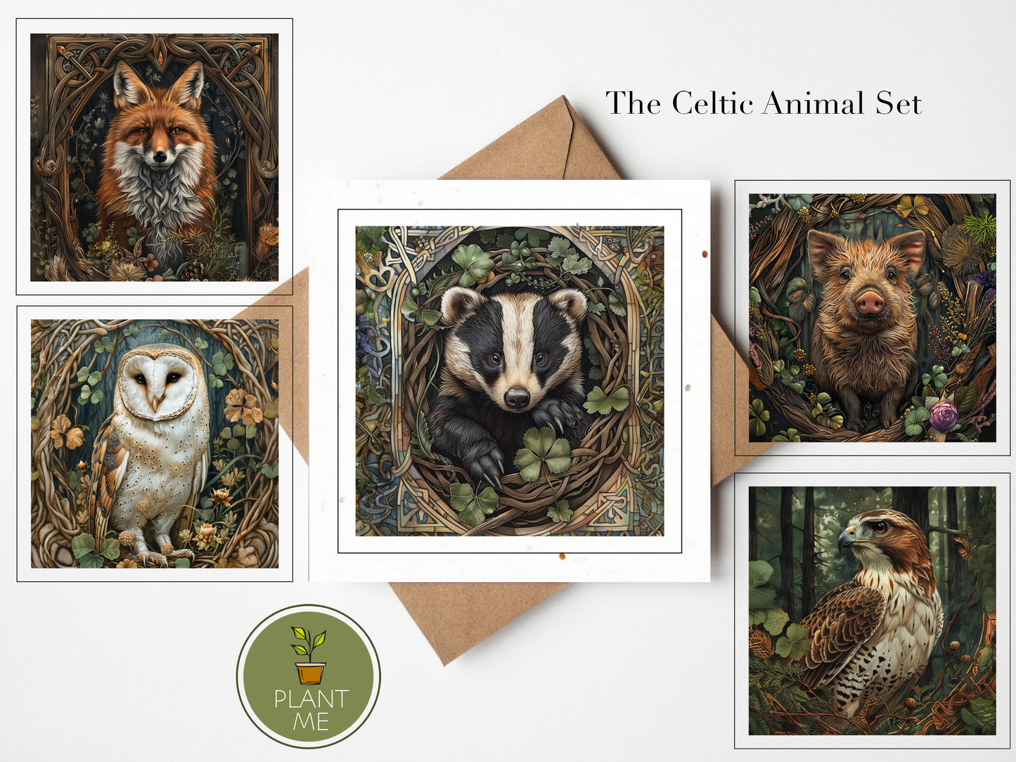 The Celtic Animals Collection- Square Cards