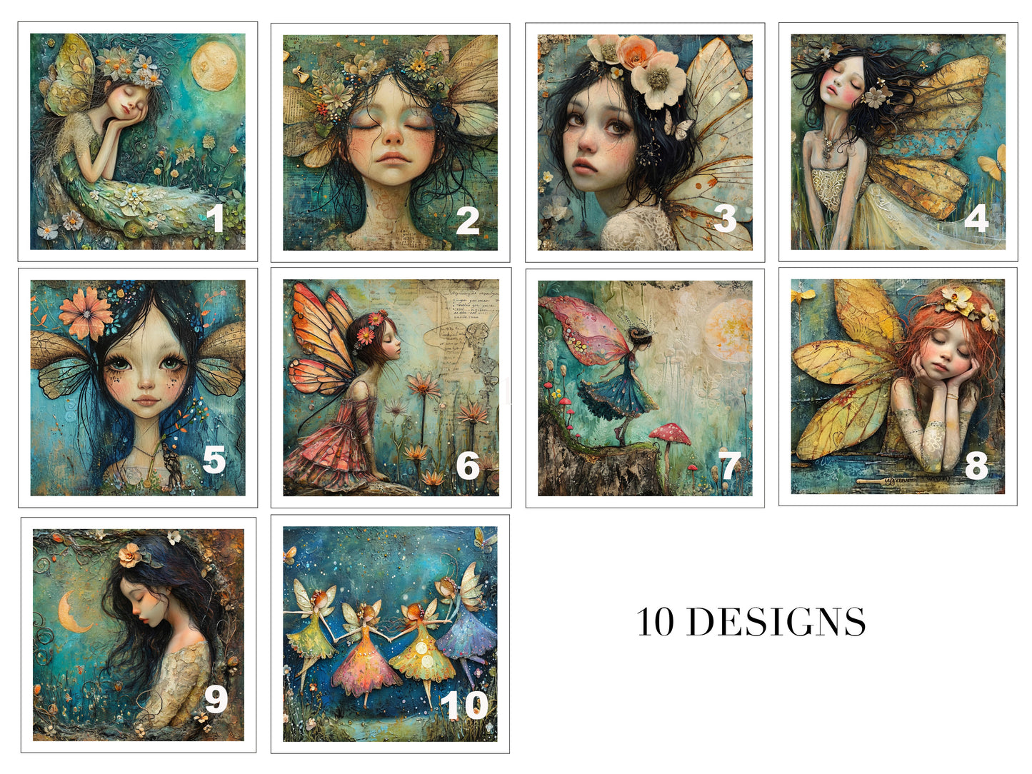 The Enchanted Fairies Collection- Square Cards