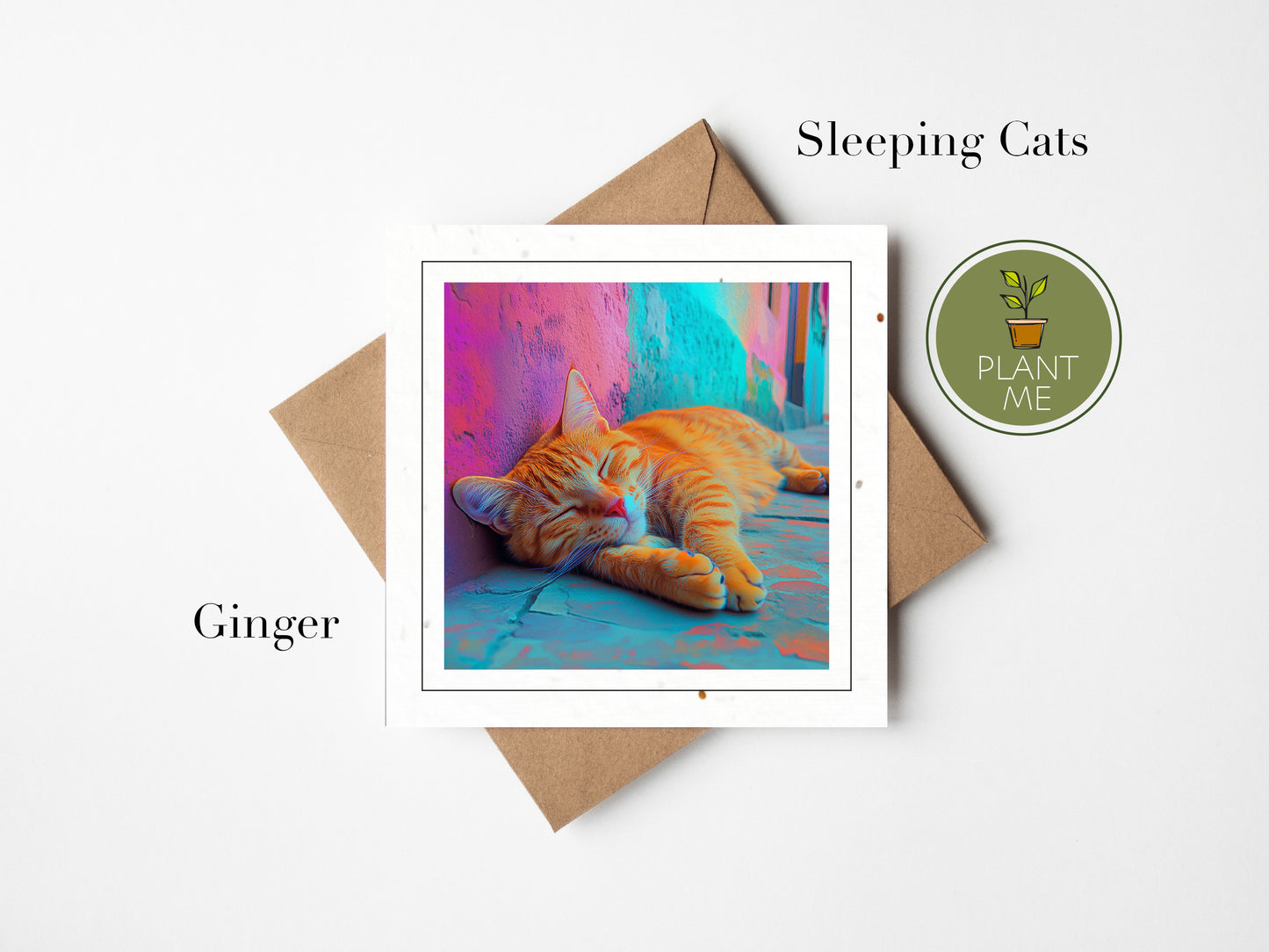 The Sleeping Street Cats Collection -Square Cards