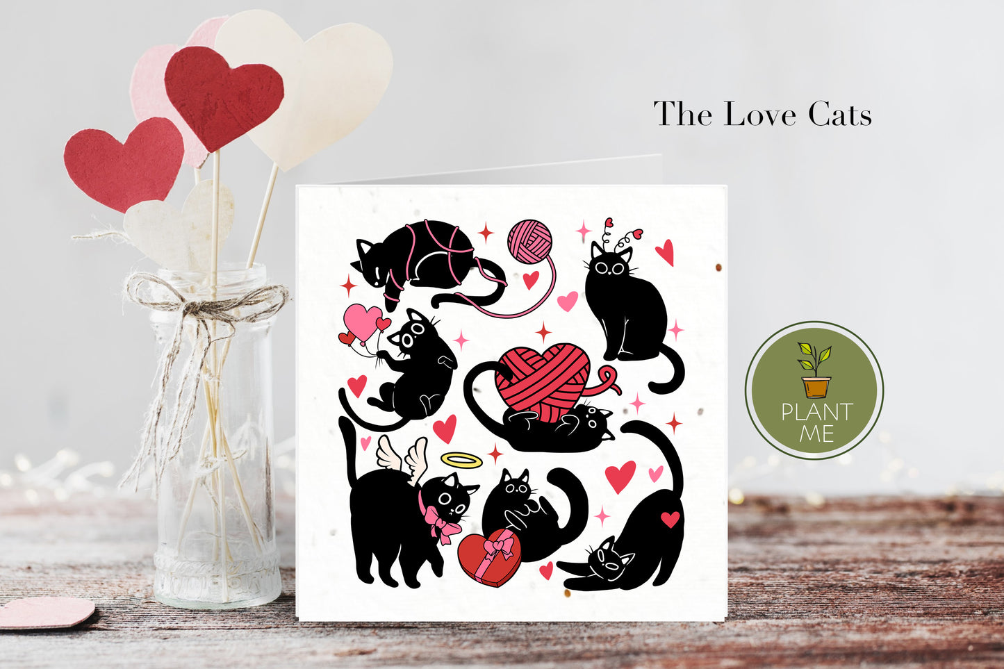 The Love Cats - Valentines/ Love/ Anniversary- Square Card