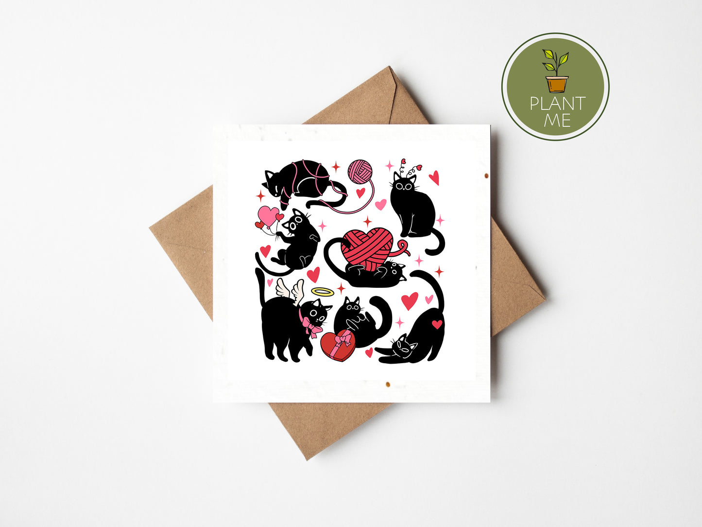 The Love Cats - Valentines/ Love/ Anniversary- Square Card