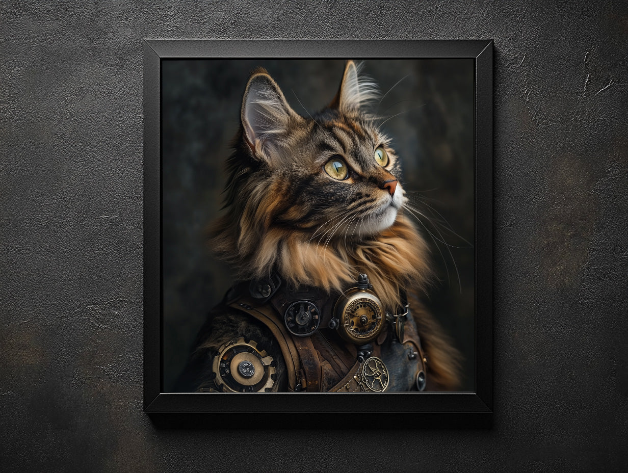 Steampunk Maine Coon Print