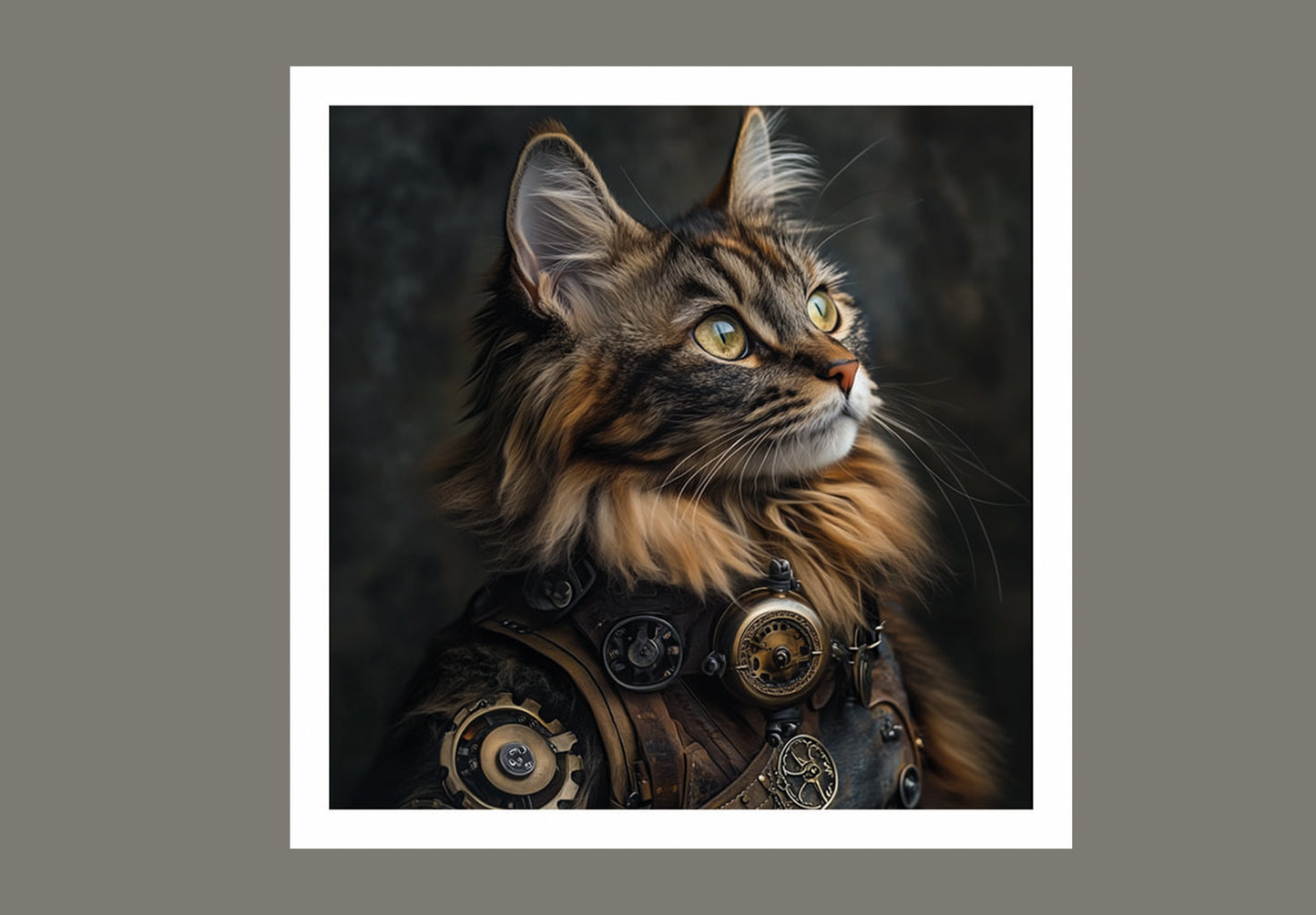 Steampunk Maine Coon Print