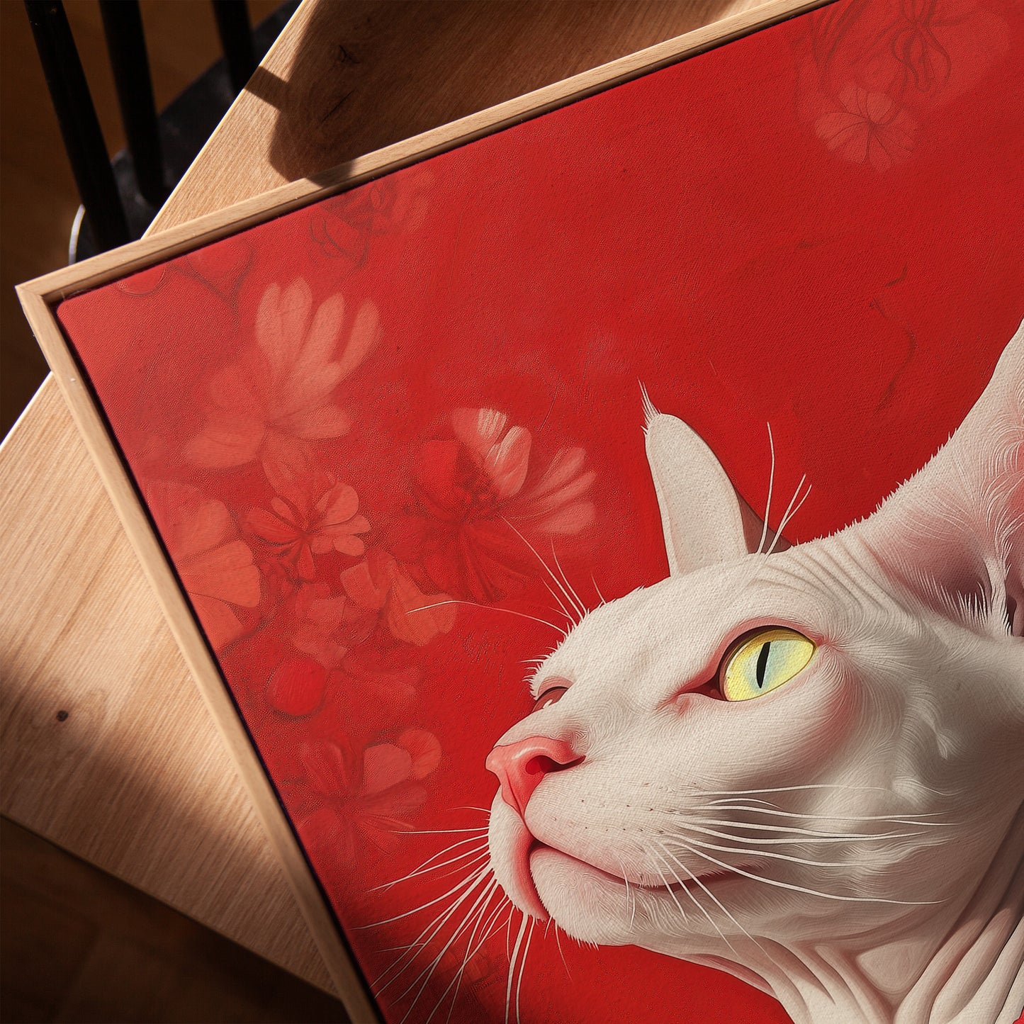 Sphynx Tattoo Cat Wall Art Framed Canvas