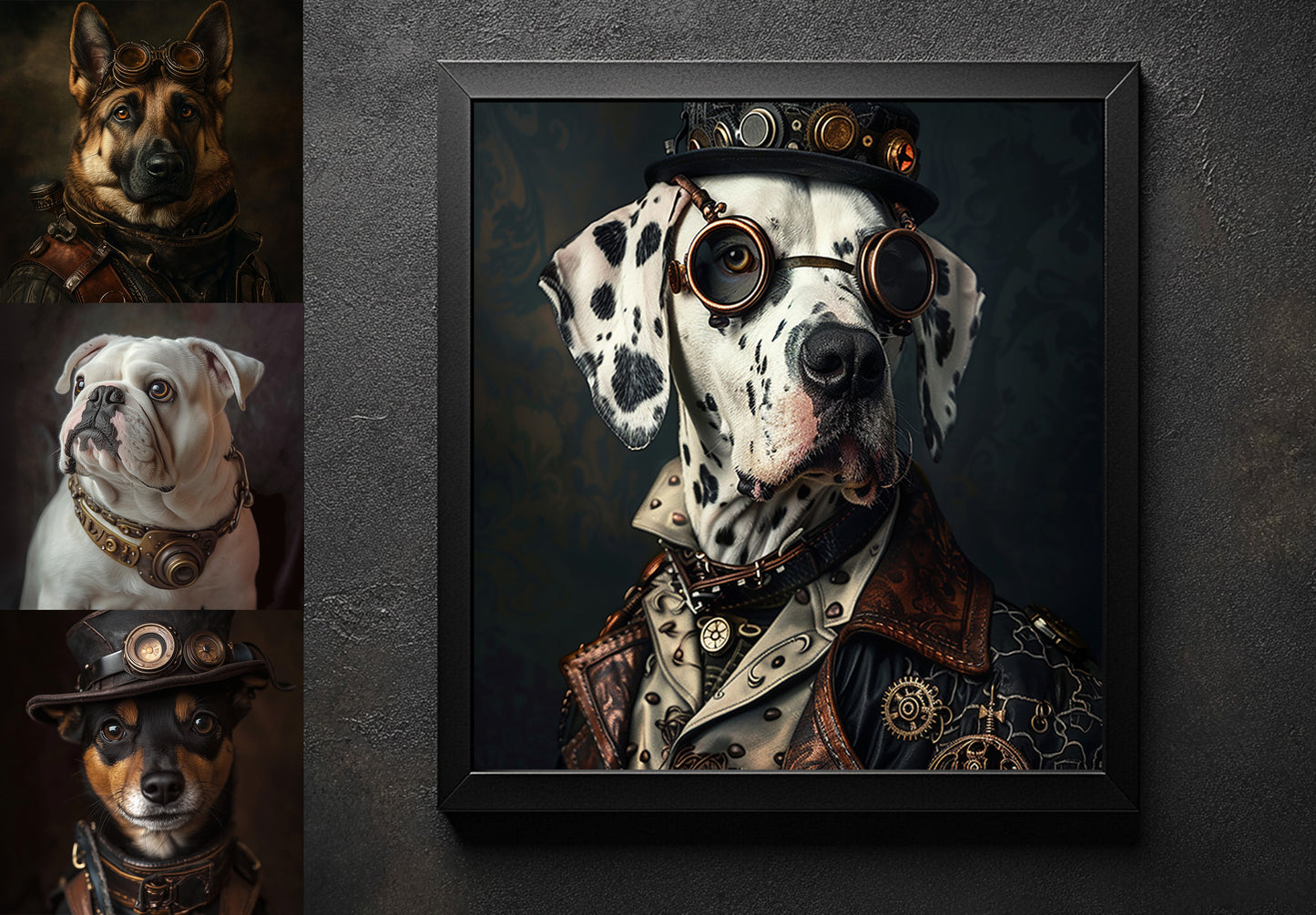 Steampunk Dogs Prints - 12 Designs