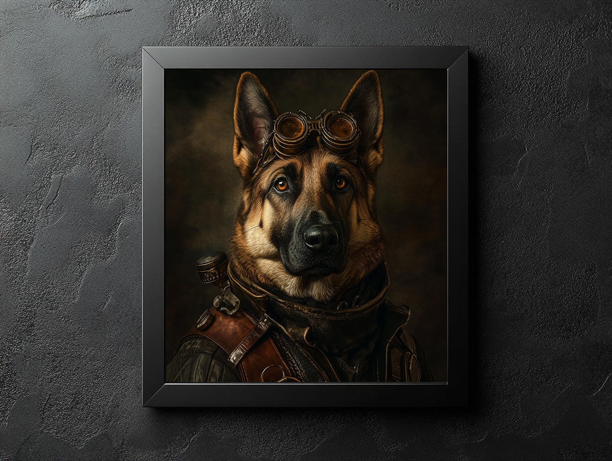 Steampunk Custom Dog Portrait & Print