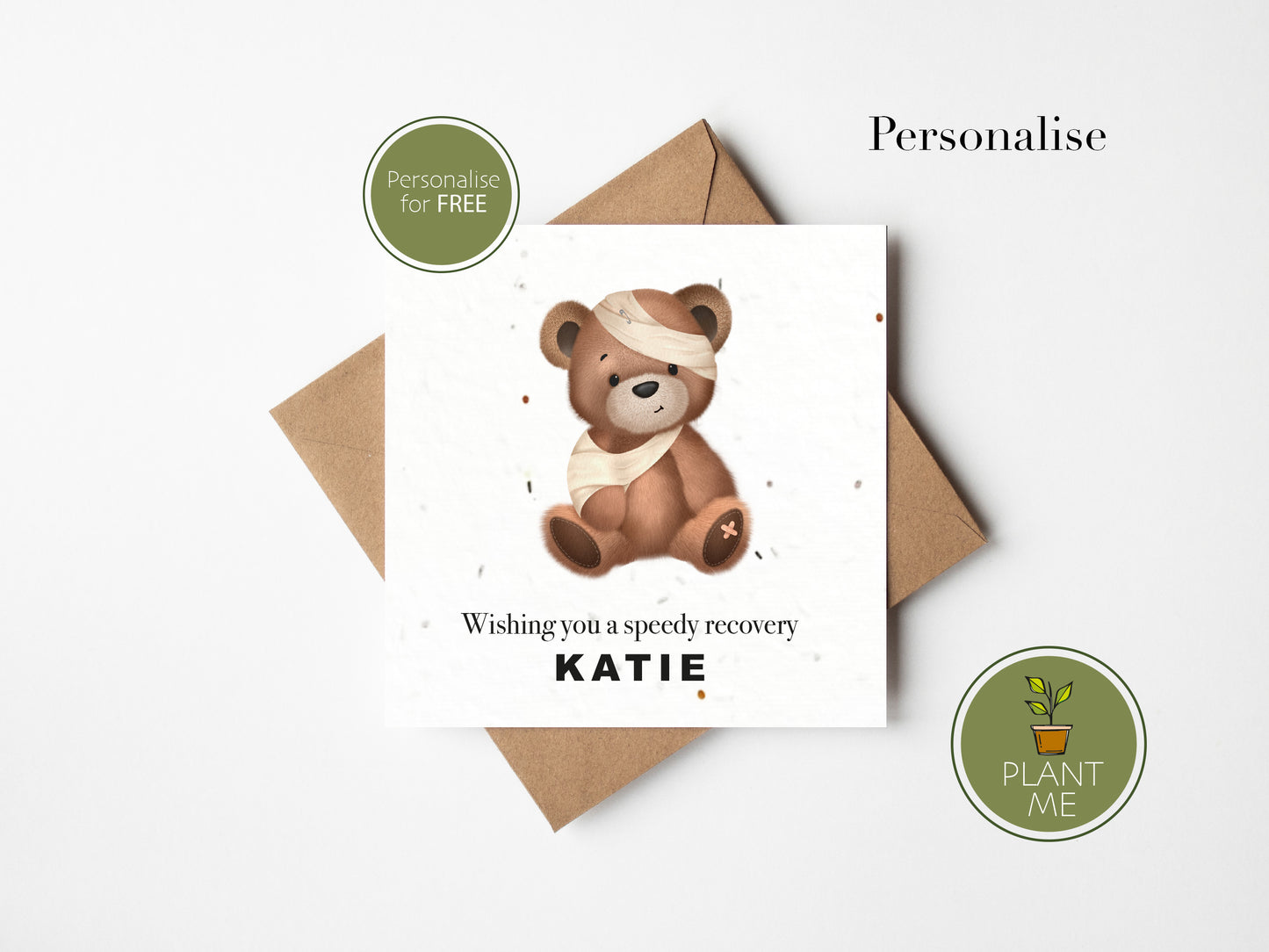 Get Well Soon Bear Card