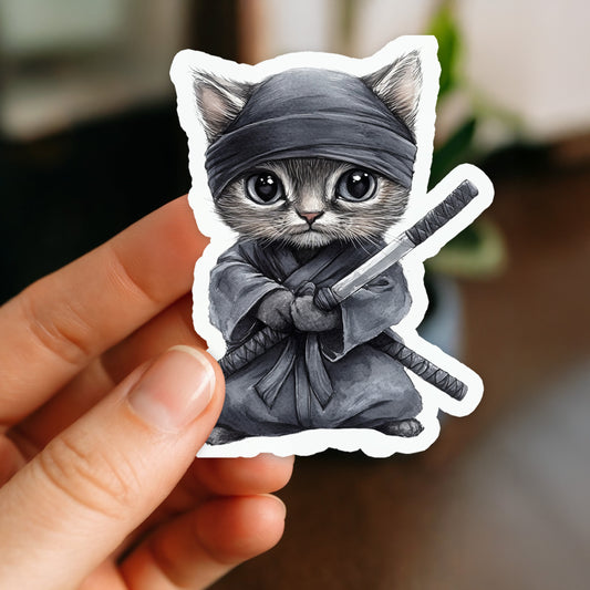 Ninja Cat - Vinyl Sticker