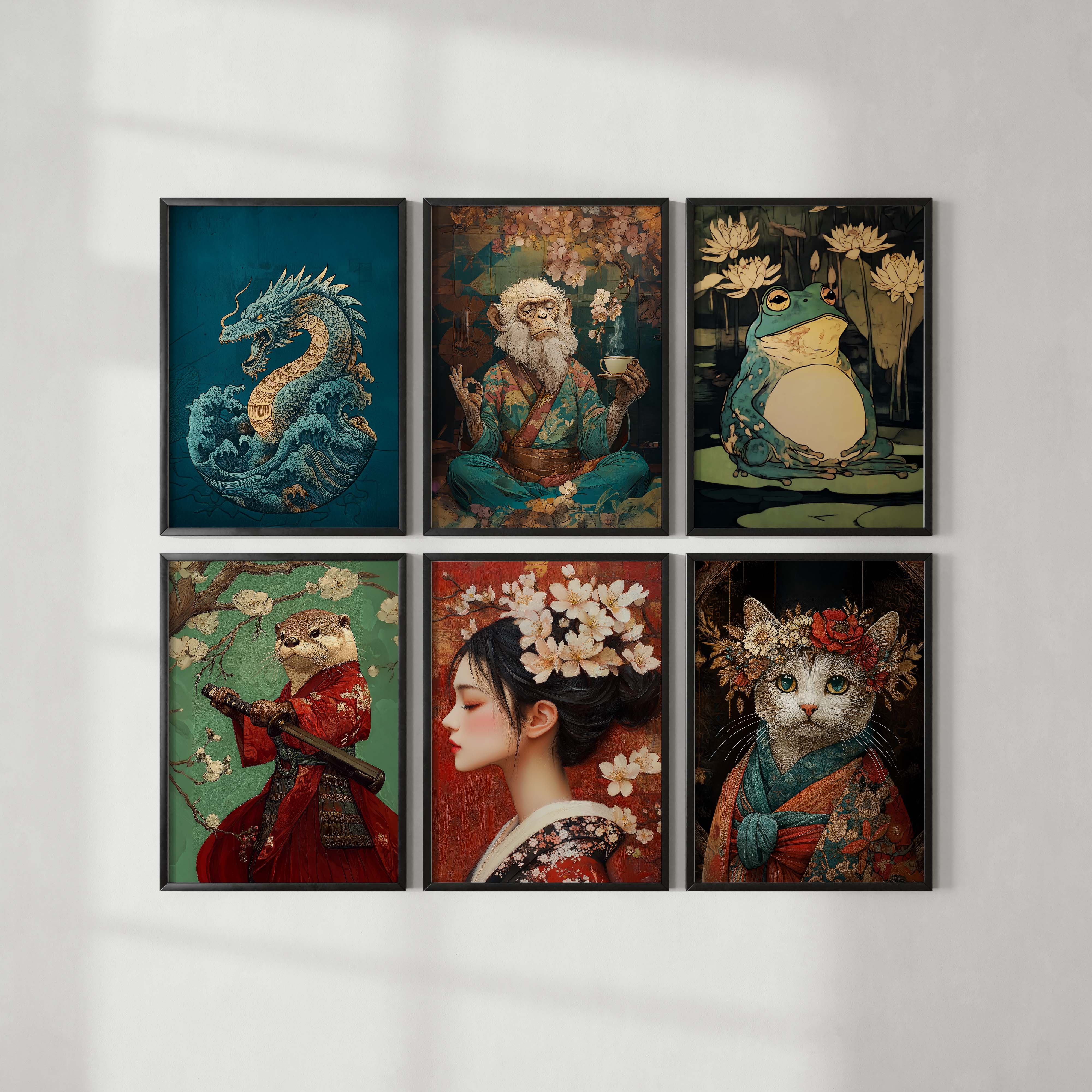 The Japanese Set – Christine Lavelle Art Cards & Prints