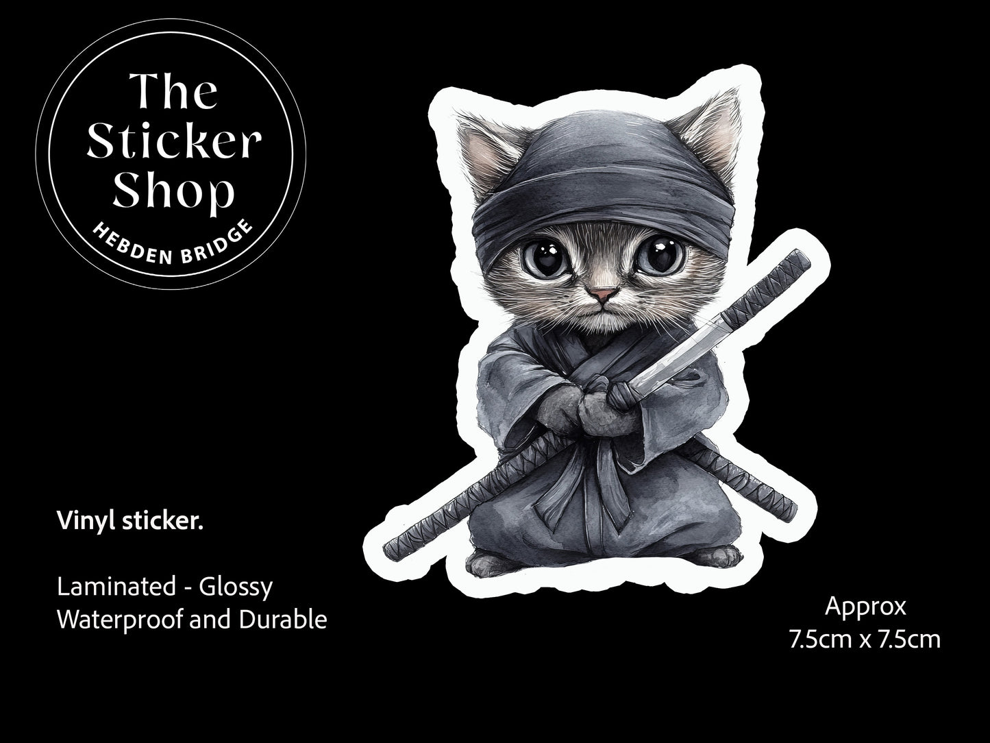 Ninja Cat - Vinyl Sticker