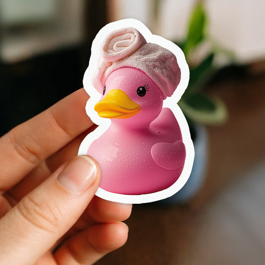 Pink Ducky - Vinyl Sticker