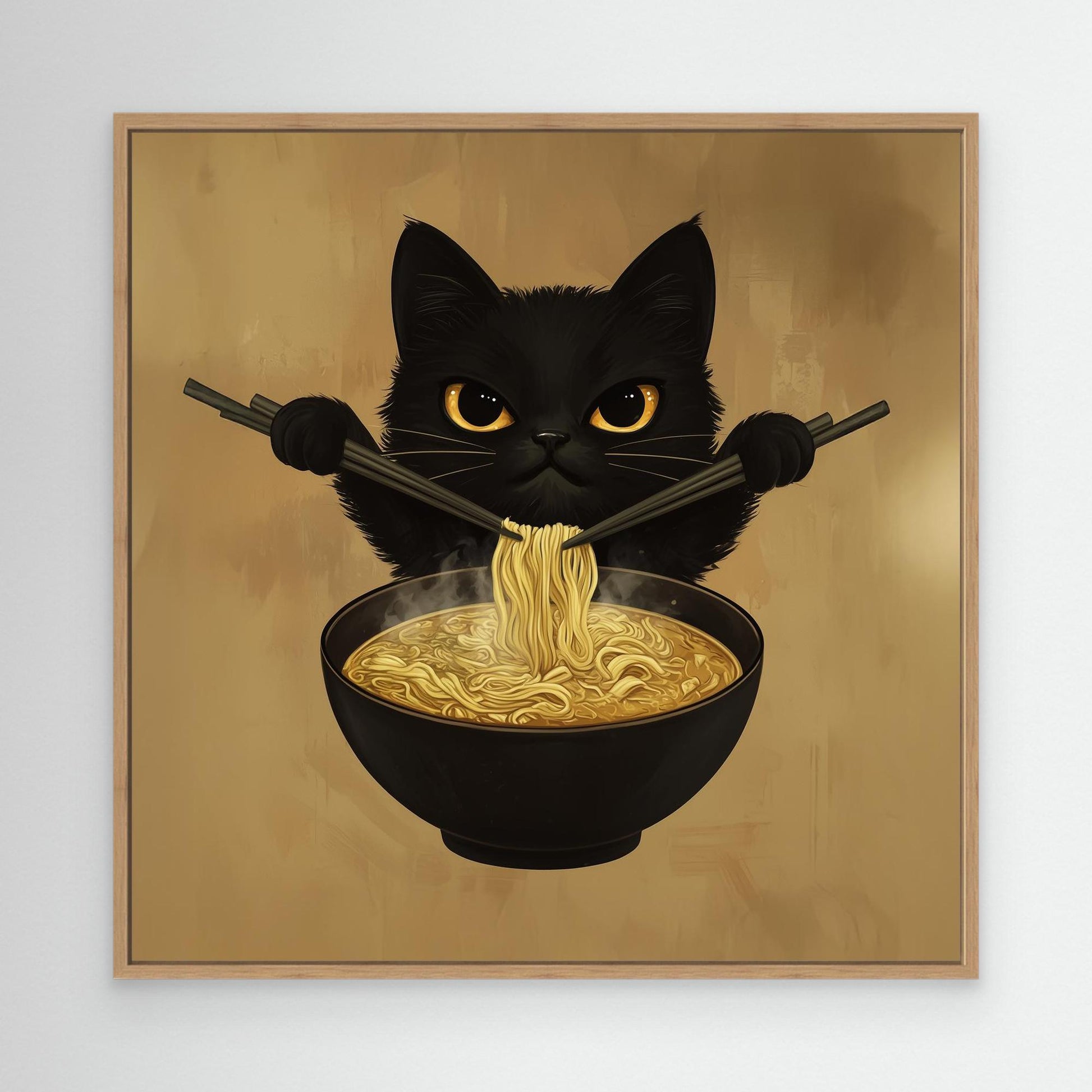 Little Black Cat and noodles