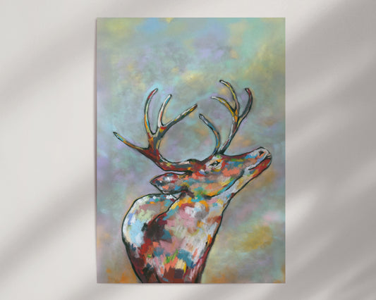 Stag - Original Handpainted Pastel Artwork