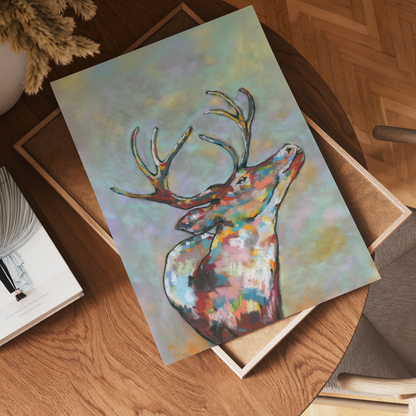 Stag - Original Handpainted Pastel Artwork
